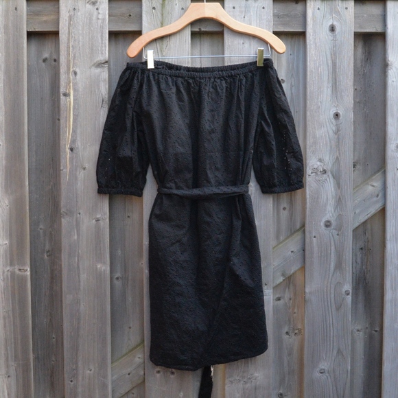 Tie Waist Off-Shoulder Dress Sz XS - Picture 1 of 6